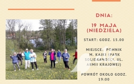 Marsz Nordic Walking z Michałej Kayką w tle