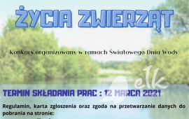 Konkurs fotograficzny "Woda miejscem życia zwierząt"