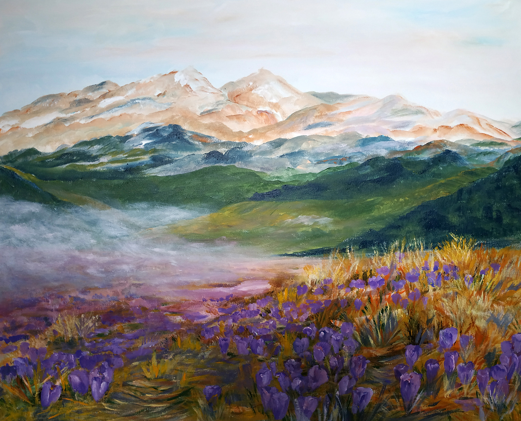 Barbara Skapska Krokusy 70x60 Akryl.jpg