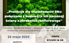 "Lecture for the residents of Ełk combined with the construction (with their help) of a reindeer moss wall" - LTPL00315 Nature and People