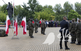 Ełk - przysięga żołnierzy WOT z 4. Warmińsko-Mazurskiej Brygady Obrony Terytorialnej