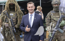 Ełk - przysięga żołnierzy WOT z 4. Warmińsko-Mazurskiej Brygady Obrony Terytorialnej