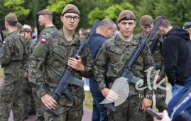 Ełk - przysięga żołnierzy WOT z 4. Warmińsko-Mazurskiej Brygady Obrony Terytorialnej