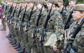 Ełk - przysięga żołnierzy WOT z 4. Warmińsko-Mazurskiej Brygady Obrony Terytorialnej